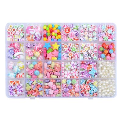 China DIY Jewelry Making Findings 24 Grid Beads Mixed Jewelry Making Kit In Bulk Educational Kit For Girl DIY Bracelets Necklace Making for sale