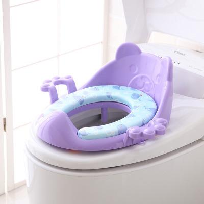 China Potty Training Urinal Toilet Seat Toddlers Kids Toilet Seats for Baby with Soft Handle and Cushion Backrest Baby Potty Seat for Kids for sale