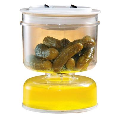 China Amazon Hot Selling Food Jar Pickles Hourglass Pickle Separation Freshness Preservation Dry And Wet Storage Container for sale