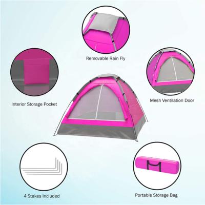 China 200x200x130cm Breathable Manually Carry Single Pole Door Raising Tent With Mesh Outdoor Camping Tents for sale