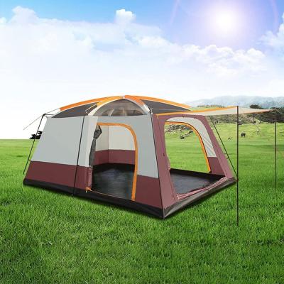 China Large Mesh Door Large 4 Season Camping Tent Luxury OEM Customized Double Layers Fabric Family Travel Two Bedroom Tents for sale