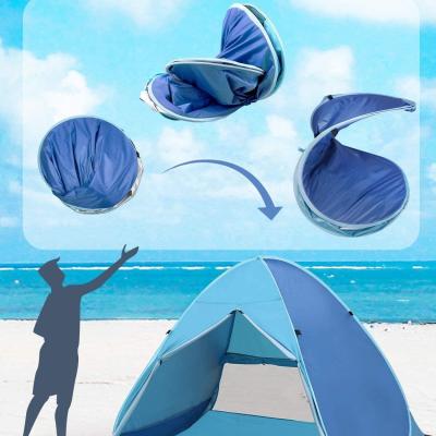 China UV Protection Sun Shelter 2 Person Go Noise Camping Outdoors Stretch Up Tent 3 Man Kids Festival Sun Shade Action House Beach Camp Tents beach hut for sale