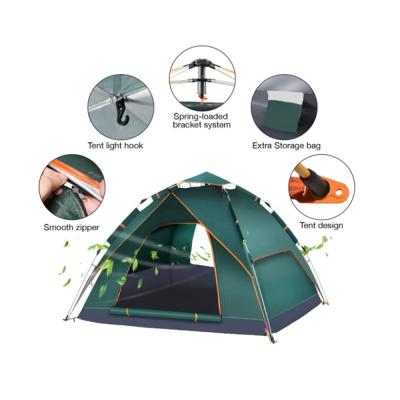 China 2 or 3 person tent full automatic outdoor triple layer UV-resistant waterproof tents for sale for sale