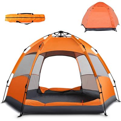 China Extended type equipment custom tube logo double layer foldable rainproof tent portable automatic camping tents for sale