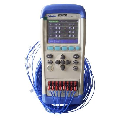 China 24 Hours Temperature Measurement AT4208 Multi-Channel Temperature Data Logger with 3.5 inch TFT LCD Display AT4202 AT4204 for sale