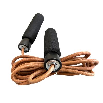 China Other Cowhide Leather Jump Rope Fitness Workout Jump Rope for sale