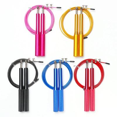 China Lose Weight Fitness Steel Wire Speed ​​Jump Rope With Metal Handle Adjustable Jump Rope for sale