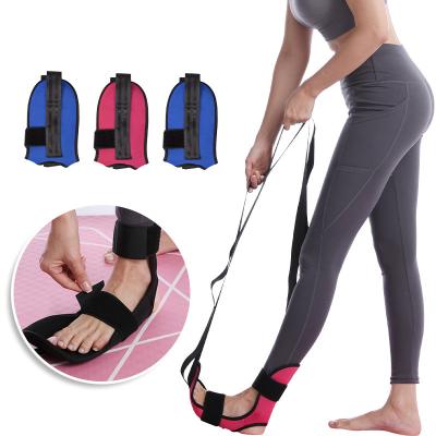 China Yoga Nylon Ligament Stretching Belt Fitness Yoga Strap Foot Ankle Joint Correction Braces With Buckles Physiotherapy Belt for sale