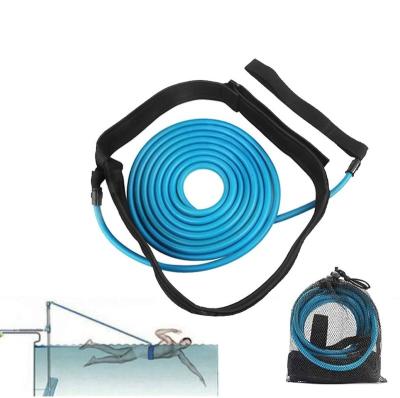 China For Swimming Bungee Cords Endless Swing 4M Swim Training Belts Pool Trainer Stationary Resistance Bands Leash Safe Testing for sale