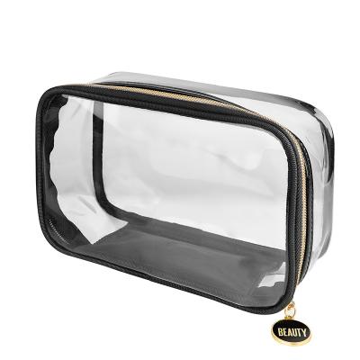 China Fashion Travel Make Up Bag Tote Toiletry Bag Transparent PVC Clear Cosmetic Bag for sale