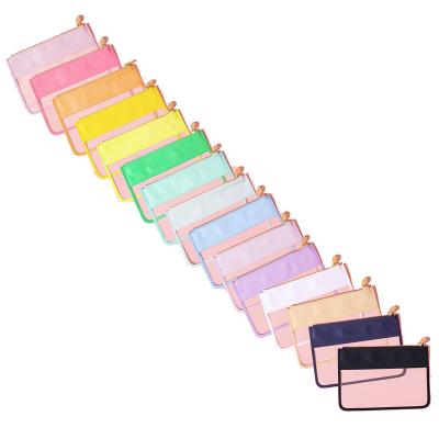 China Flat Fashion Style Clear Pouch PVC Material Makeup Bag Cosmetic For Woman for sale