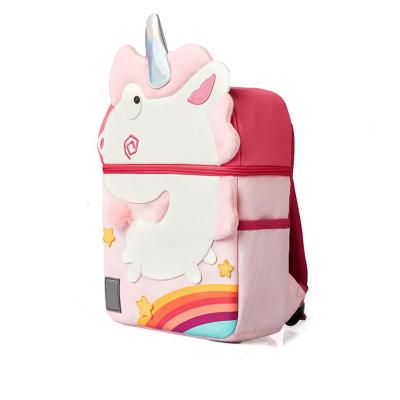 China Unicorn Cartoon Backpack School Bags 3D plush and PVC waterproof animals for cute cartoon waterproof embroidery for sale