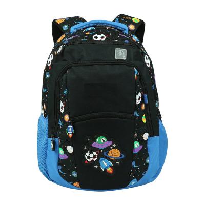 China With USB School Bag Wholesale Cartoon Daily Space Print Customized Logo Backpack For Teen With USB Hole for sale