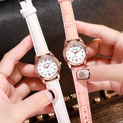 China Best Selling Water Resistant Ladies Quartz Watch Student Watch PU Leather Hot Stamping Watch for sale