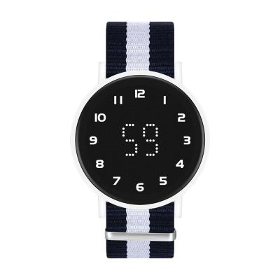 China Auto Date Kids Students Sport Luminous Silicone Nylon Watch Waterproof Canvas Touch Watch Smart for sale