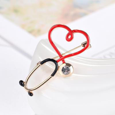 China ALLOY New Arrival Brooch Women Doctor Stethoscope Designer Brooches for sale