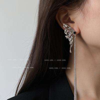 China Stylish Butterfly Stud Earrings Long Fashion Casual/Sporty Tassel Earrings For Women for sale