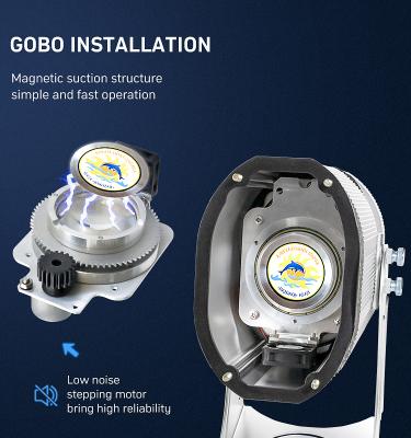 China Single Image 100w Ip67 Hd Static Waterproof Outdoor Rotating Advertising Lamp Led Gobo Logo Light Projector for sale