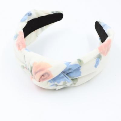 China Lady Floral Knotted Headband New Design High Quality Fashion Pretty For Women Girls Custom Headband for sale