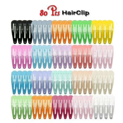 China UNIQ Fashion High Quality Lady Pretty Snap Hair Clips, Metal Barrettes No Slip Solid Cute Candy Color Hair Accessories For Girls Kids for sale