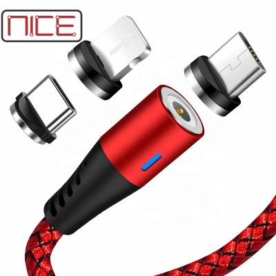 China Quick Charging Speed ​​360 Degree Magnetic USB Charging Cables For IOS Android Type C for sale