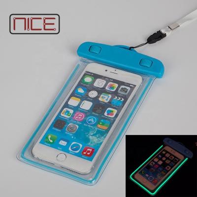 China Lightweight Waterproof IP X8 PVC Phone Case For iphone 11 12 Night Light Float Case Waterproof Phone for sale