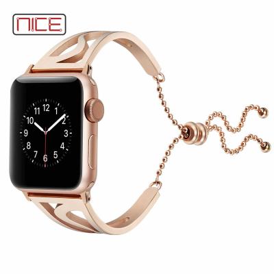 China Daily Wear Compatible with Series 6/5/4/3/2/1, Stylish Women iWatch Se Stainless Steel 38mm -44mm Apple Watch Band 2021 Bracelet Strap for sale