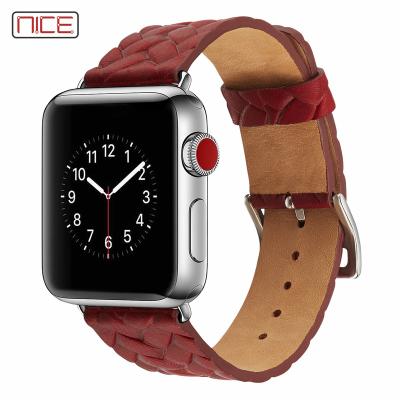 China Designer Daily Wear Smart Watch Band Cow Leather Braided Strap 38MM - 44MM For Apple Watch Belt Seri 1-6 Band Charm Bracelet Band Straps for sale