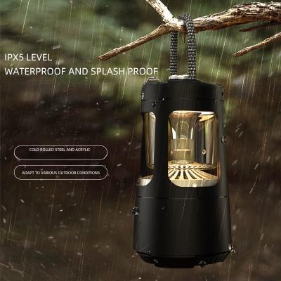 China New Portable Outdoor Camping Light BT Speaker Multi Functional Wireless Waterproof Camping Light Speakers for sale