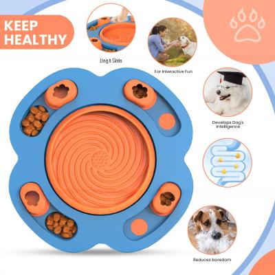 China Dog Puzzle Toys Increase IQ Interactive Slow Dispensing Feeding Mat Pet Dog IQ Training Games Feeder for sale