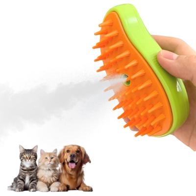 China Sustainable Pet Hair Brush Remover Washing Bath Brush Pet Comb Dog Self Cleaning 3 in 1 Cloud Care Steam Silicone Cat Grooming Brush for sale