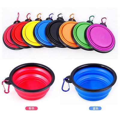 China Cadi Popular Travel Silicone Pet Water Bowl Foldable Slow Pet Dog Feeding Bowl for Water Food Applicable Pet Small Animals for sale