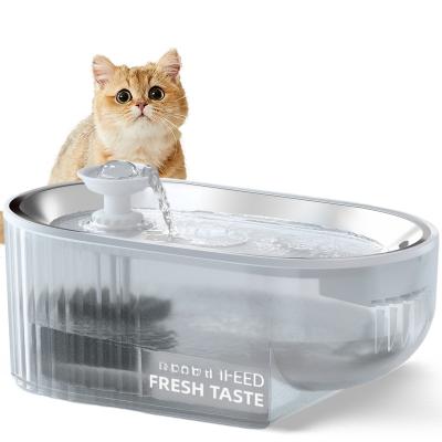 China Electric Stainless Steel Auto Smart Pet Drinking Cat Dog Water Fountain Filter Dispenser with CE ROHS FCC Certification for sale