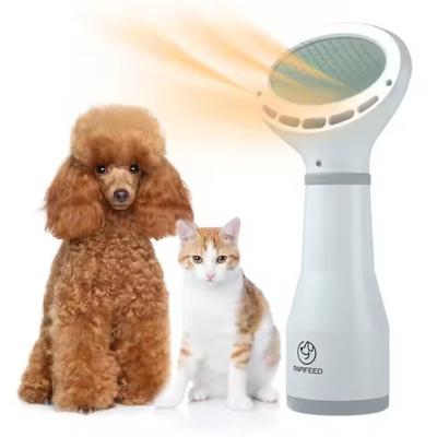 China Pet Grooming Tools Blowing Wind Hair Pulling Comb Rechargeable Portable Pet Dryer Brushes for Mini Pet Pet Hair Trimmed for sale