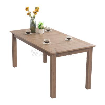 China HIPS Chairs Malaysia UV Resistant Hot Sale Modern Plastic Wooden Dining Rectangular Dining Table for sale