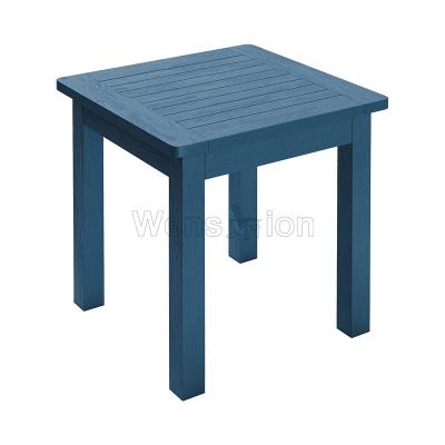 China UV Resistant Wholesale Cheap Small Size Adirondack Chairs Blue Side Table For Swimming Pool for sale