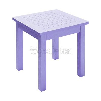 China UV Resistant High Quality Comfortable Adirondack Chairs With Table In Medium Purple Side Table For Garden for sale