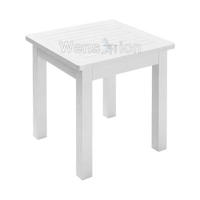 China UV Resistant Anticorrosive Non-fading Side Table Decorations White Resin Table For Beach for sale