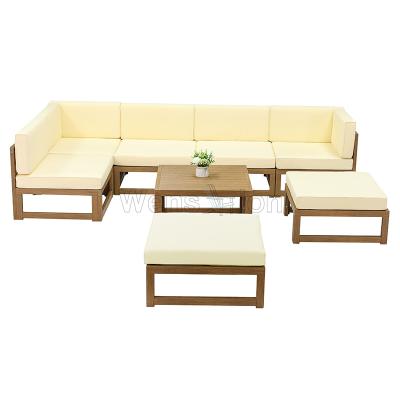 China Outdoor Modern Waterproof Outdoor Patio Sofas Sectional Patio Time Furniture Set with Cushion and Pillow for sale