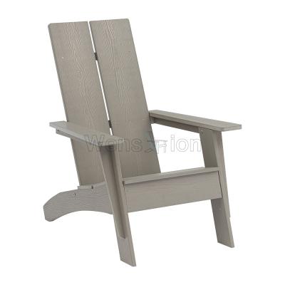 China UV resistant  Wholesalers grey European style poly resin recycled adirondack chairs for garden for sale