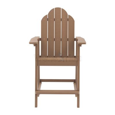 China Wholesale Environmental Recycled Wooden Bar Chair Plastic Resin Factory UV Resistant for Balcony Garden and Beach for sale