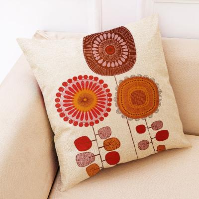 China Colorful Anti-Pull Art Printed Cushion Case Cotton Throw Canvas Pillow Case For Couch Bedroom Living Room Home Decor for sale