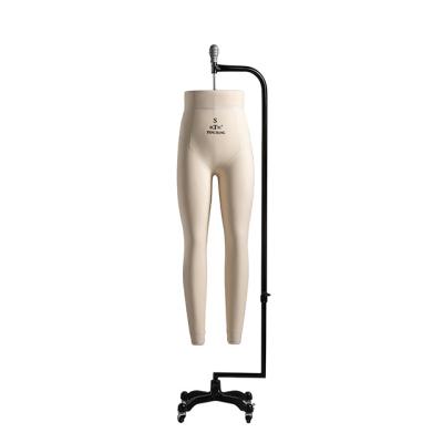 China Other Flexible Foam Working Mannequin For Dressmaker Lower Half Body Male Leg Hanging Sewing Mannequin With Wheels for sale