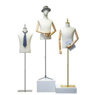 China Other Clothing Store Mannequin Props Male Mannequin Shelf Clothing Rack Display Half-Body Retractable Rod for sale