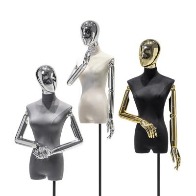 China Other Beautiful Clothes Model Adjustable Women Half Body Mannequin Female Torso Female Mannequins Display for sale