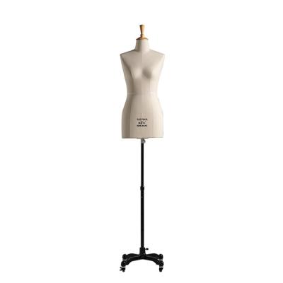 China Other Wooden Cover Working Mannequin Tailor Body Industrial Mannequin Female Clothing Half Torso Working Mannequin For Sale for sale