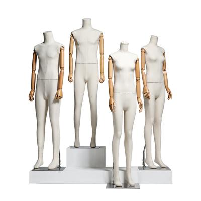 China Other Mannequin Manufacturer Model Display Clothing Store Mannequin Male Fmmale Full Body With Wooden Arms for sale