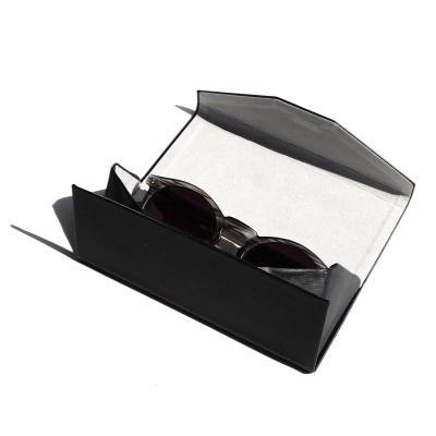 China Good quality case eyewear folding luxury sunglasses package stock black case eye glass handmade packaging for sale