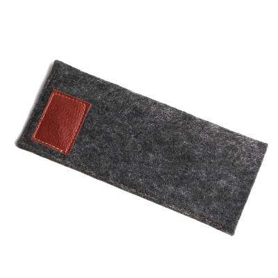 China Custom Made Vintage Pouch Top Quality Felt Pouch For Glasses Paper Felt Glass Case Cheap Sunglasses Pouch Felt Case for sale