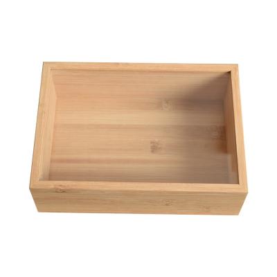 China Morden woody box with glass lid with glass top for sale